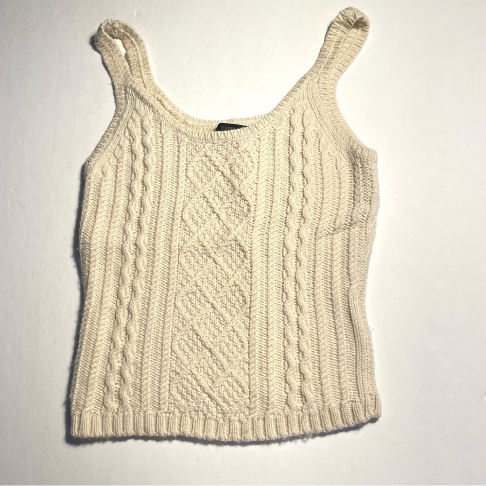 Express wool sweater tank top, ribbed pattern. Size small - Picture 10 of 11